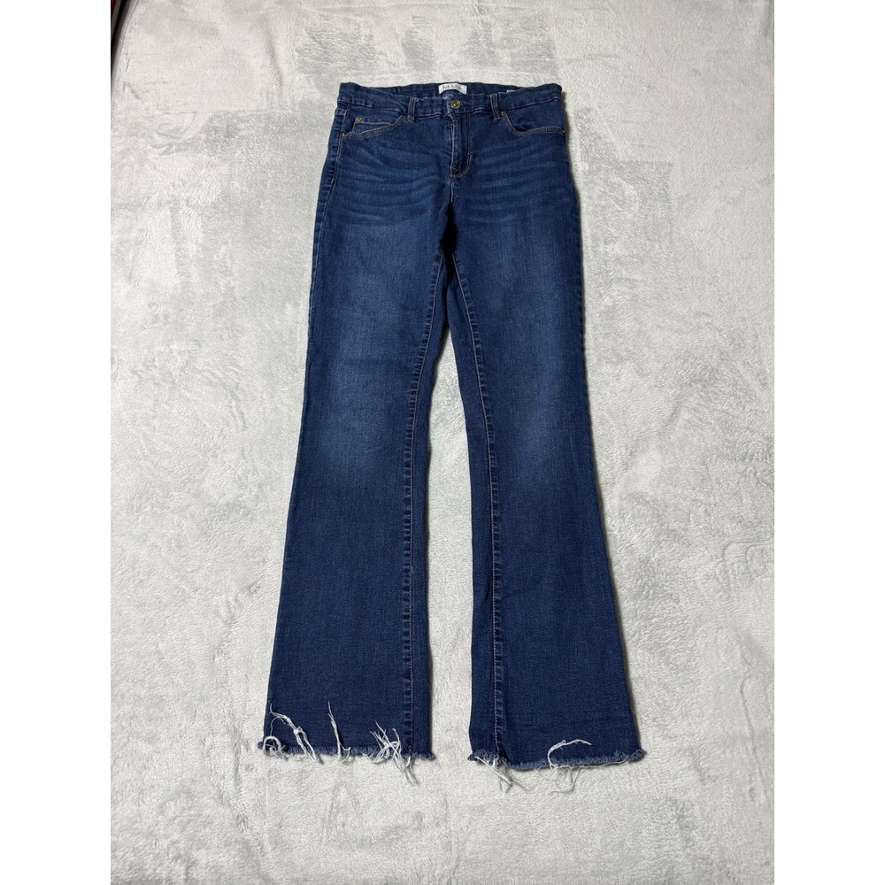 Nicole Miller Jeans Womens 6 Soho High Rise Bootcut Blue 29x29.5 Fray Hem
